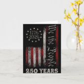 America 250th Birthday Us Flag 250 Years We The Pe カード (黄色い花)