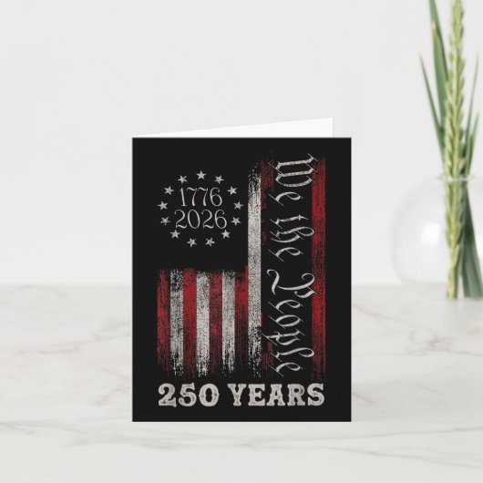 America 250th Birthday Us Flag 250 Years We The Pe カード (正面)