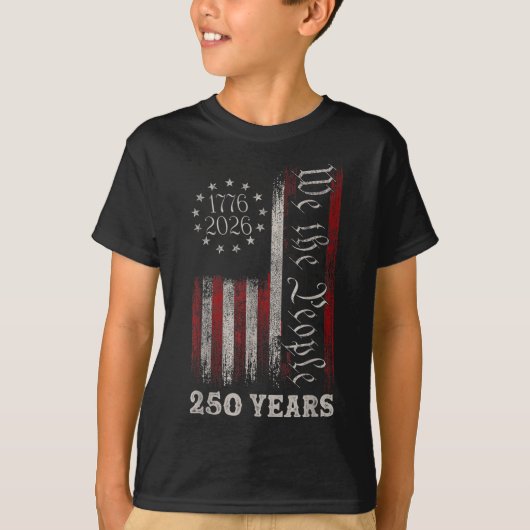 America 250th Birthday Us Flag 250 Years We The Pe Tシャツ (正面)
