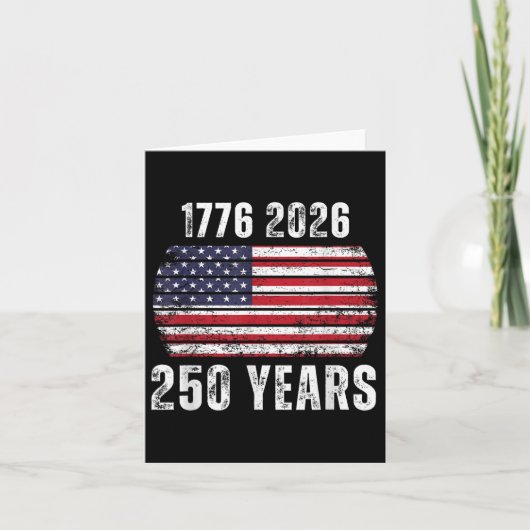 America 250th Birthday Us Flag Happy 250 Years Arm カード (正面)