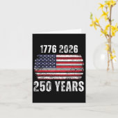 America 250th Birthday Us Flag Happy 250 Years Arm カード (黄色い花)
