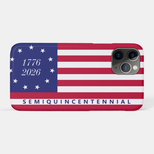 America 250th Semiquincentennial 1776 2026 Us Flag Case-Mate iPhoneケース (裏面(横))