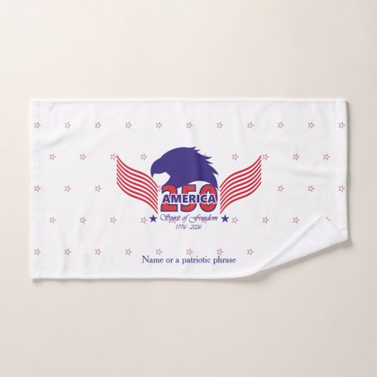 America 250th-Spirit of Freedom-  On White バスタオルセット (ハンドタオル)