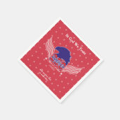 America 250th-Spirit of Freedom-Red-Editable Text スタンダードカクテルナプキン (角)