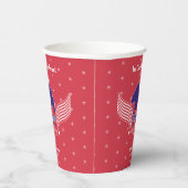 America 250th-Spirit of Freedom-Red-Editable Text 紙コップ (右)