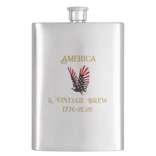 America a Vintage Brew Eagle 1775 - 2026  フラスク (正面)