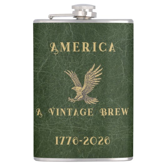America a Vintage Brew Eagle 1775 - 2026  フラスク (正面)