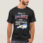 America Argentinian Part Argentina Map USA Flag Ro Tシャツ (正面)