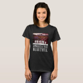 America Beautiful Mountains Purple Patriotic Decor Tシャツ (正面フル)