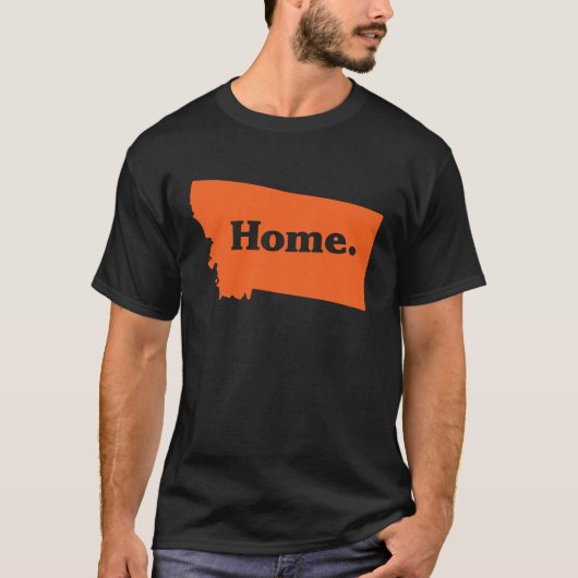America Big Sky Montana Home Map Tシャツ (正面)