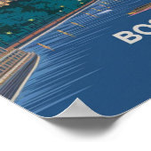 America Boston City Skyline, Boston Ma Us Skyline ポスター (角)