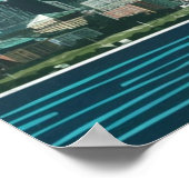 America Boston City Skyline, Boston Ma Us Skyline ポスター (角)