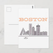 America Boston City Skyline, Boston Ma Us Skyline ポストカード (正面/裏面)