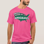 AMERICA Depends On Immigrants Tシャツ (正面)