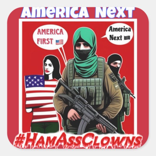 America First/America Nextスタンプ スクエアシール (正面)