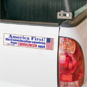 America First Bumper Sticker バンパーステッカー (トラック上)