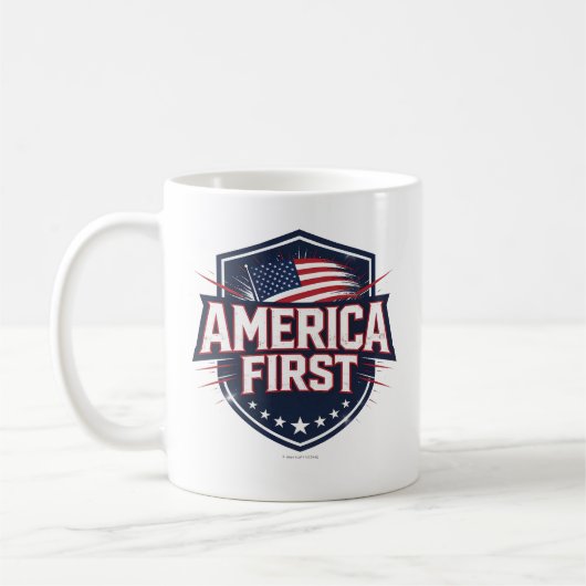 America First - Mug コーヒーマグカップ (左)