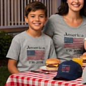 America Flag 1776 to 2026 Kids 250th Anniversary  Tシャツ
