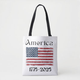 America Flag 1776 to 2026 USA 250th Anniversary  トートバッグ
