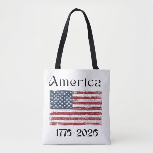 America Flag 1776 to 2026 USA 250th Anniversary  トートバッグ (正面)