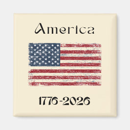 America Flag 1776 to 2026 USA 250th Anniversary  マグネット