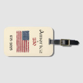 America Flag 1776 to 2026 USA 250th Anniversary ラゲッジタグ (正面横)