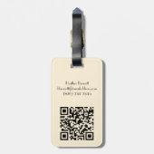 America Flag 1776 to 2026 USA 250th Name QR code ラゲッジタグ (裏面縦)