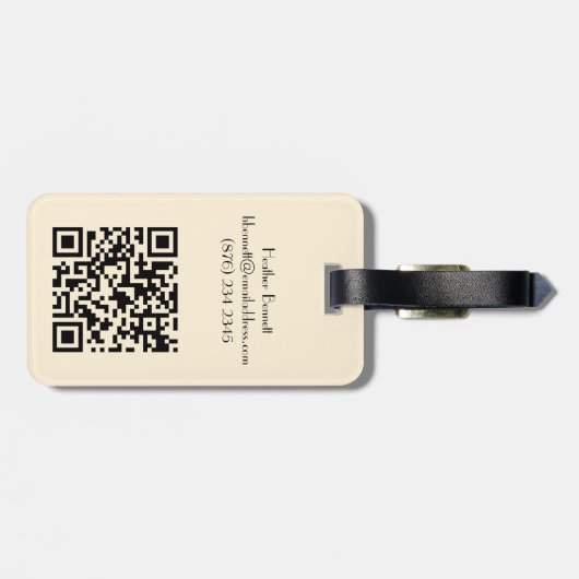 America Flag 1776 to 2026 USA 250th Name QR code ラゲッジタグ (裏面横)