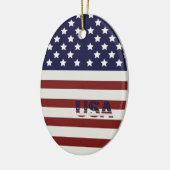  America Flag American USA  Pattern  セラミックオーナメント (左)