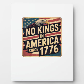 America Flag  Decor No Kings In America Since 1776 フォトプラーク