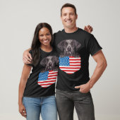 America Flag German Shorthaired Pointer Dog In Poc Tシャツ (ユニセックス)