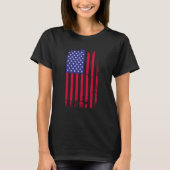 America Flag Girll Costume Barbeque Tシャツ (正面)