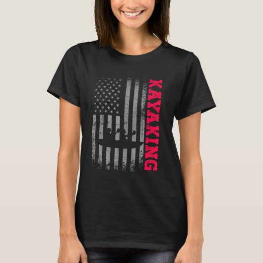 America Flag Kayak   For Men Women Tシャツ (正面)