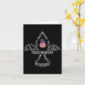 America Flag Scouting Law  カード (黄色い花)