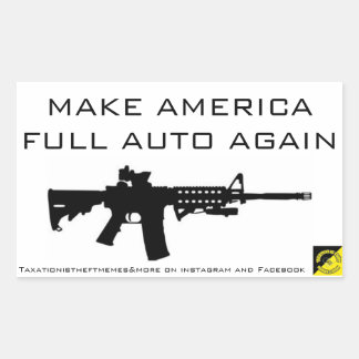AMERICA FULL AUTO AGAINのステッカー 長方形シール