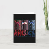 America God Shed His Grace On Thee Tee 4th Of July カード (正面)