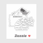 America Going Off The Cliff In Black シール (シート)