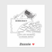 America Going Off The Cliff In Black シール (シート)