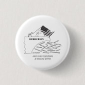 America Going Off The Cliff In Black 缶バッジ (正面)