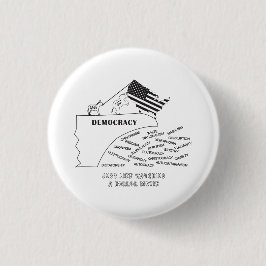 America Going Off The Cliff In Black 缶バッジ