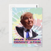 America Groovyを再びタイダイ葉書にする ポストカード (正面/裏面)