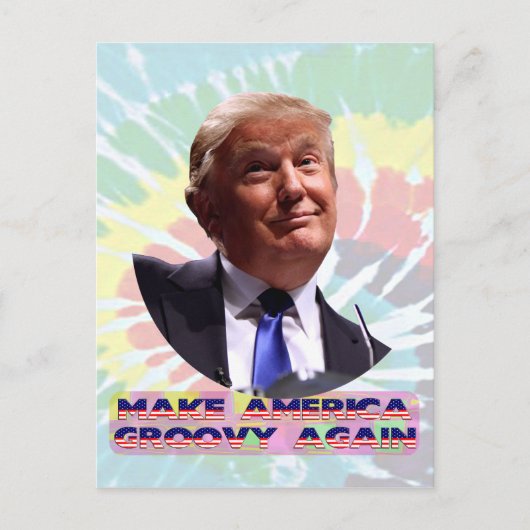 America Groovyを再びタイダイ葉書にする ポストカード (正面)
