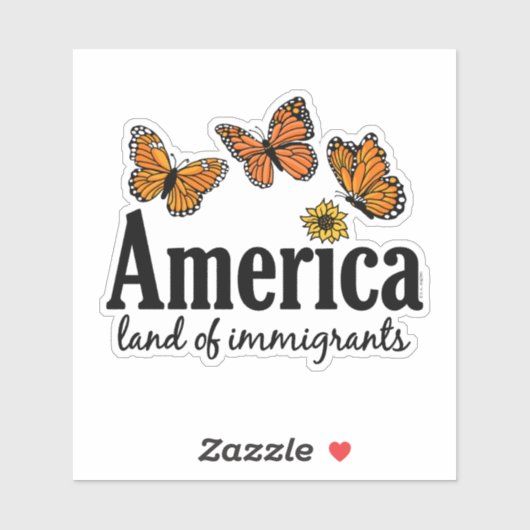 America Land Of Immigrants シール (シート)