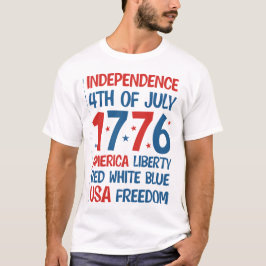 America Liberty, Red, White, Blue, USA Freedom  Tシャツ