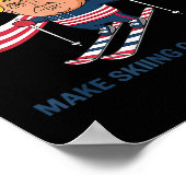 America Make Skiing Great Again Donald Trump ポスター (角)