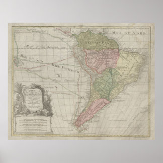 America Meridionalis、南米の印刷物、1772年 ポスター