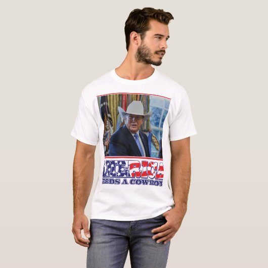 America Needs a Cowboy Tシャツ (正面フル)