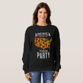 America Needs A Pizza Party スウェットシャツ (正面フル)