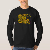 America Needs Lesbian Farmers Premium_5 Tシャツ (正面)