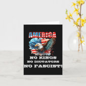 America No Kings No Dictators No Fascist  カード (黄色い花)